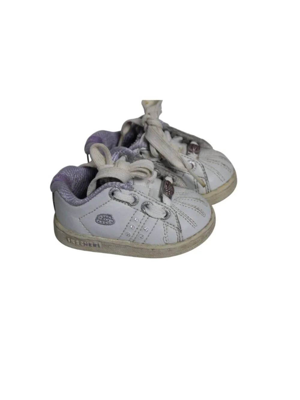 Sketchers White Purple Baby Sneakers Kids Shoe Size 4 Months